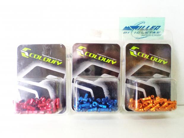 NIPLES ALUMINIO COLORES SET 50 UNIDADES